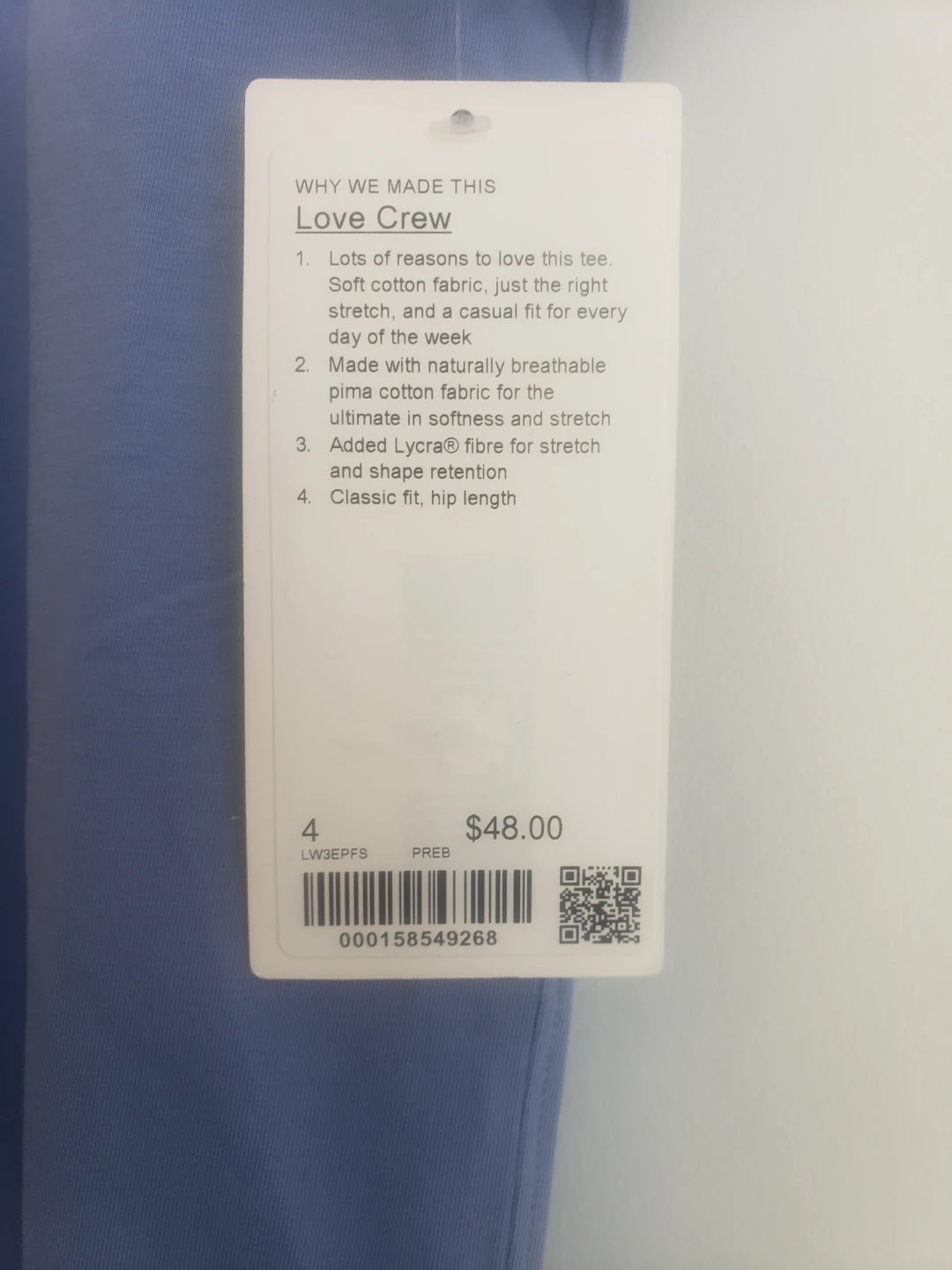 Lululemon Love Crew T-Shirt - Size 2 - Blue - photo 5