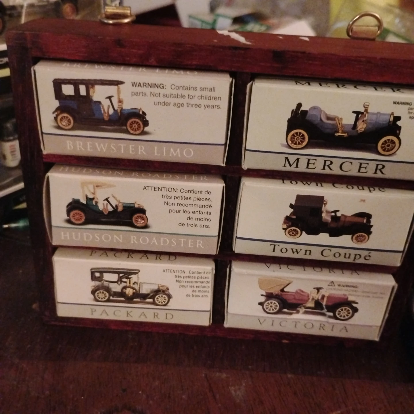 six car lot sale with a wooden case