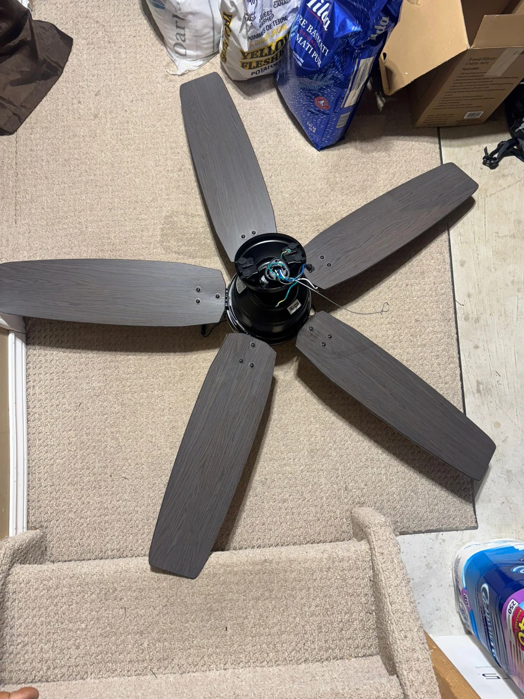 Ceiling Fan with Wood-Look Blades