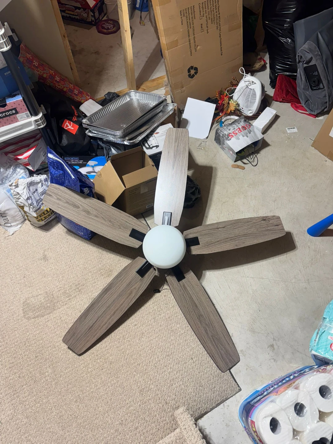 Ceiling Fan with Wood-Look Blades - photo 2