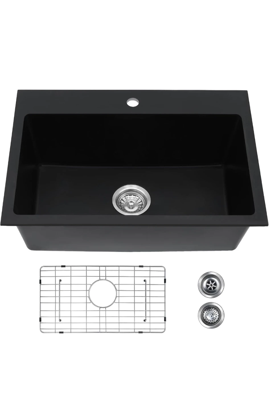 Davivy Granite Composite Kitchen Sink - Black - photo 2