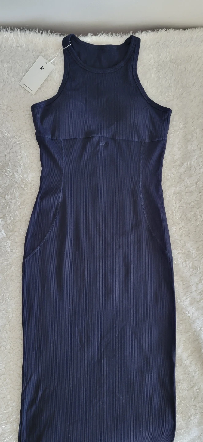 BNWT - Kamo Ribbed Tank Dress - Navy - photo 3