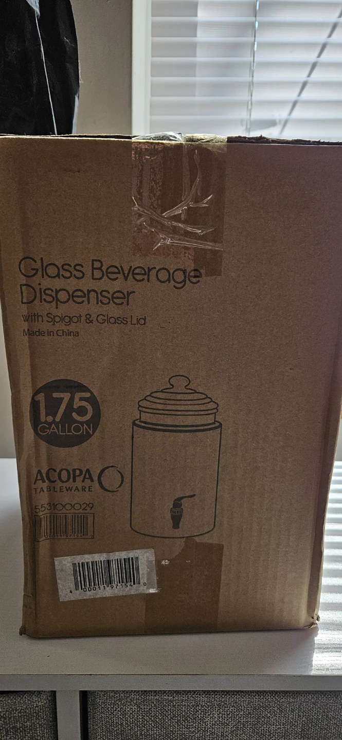 Acopa Glass Beverage Dispenser 1.75 Gallon