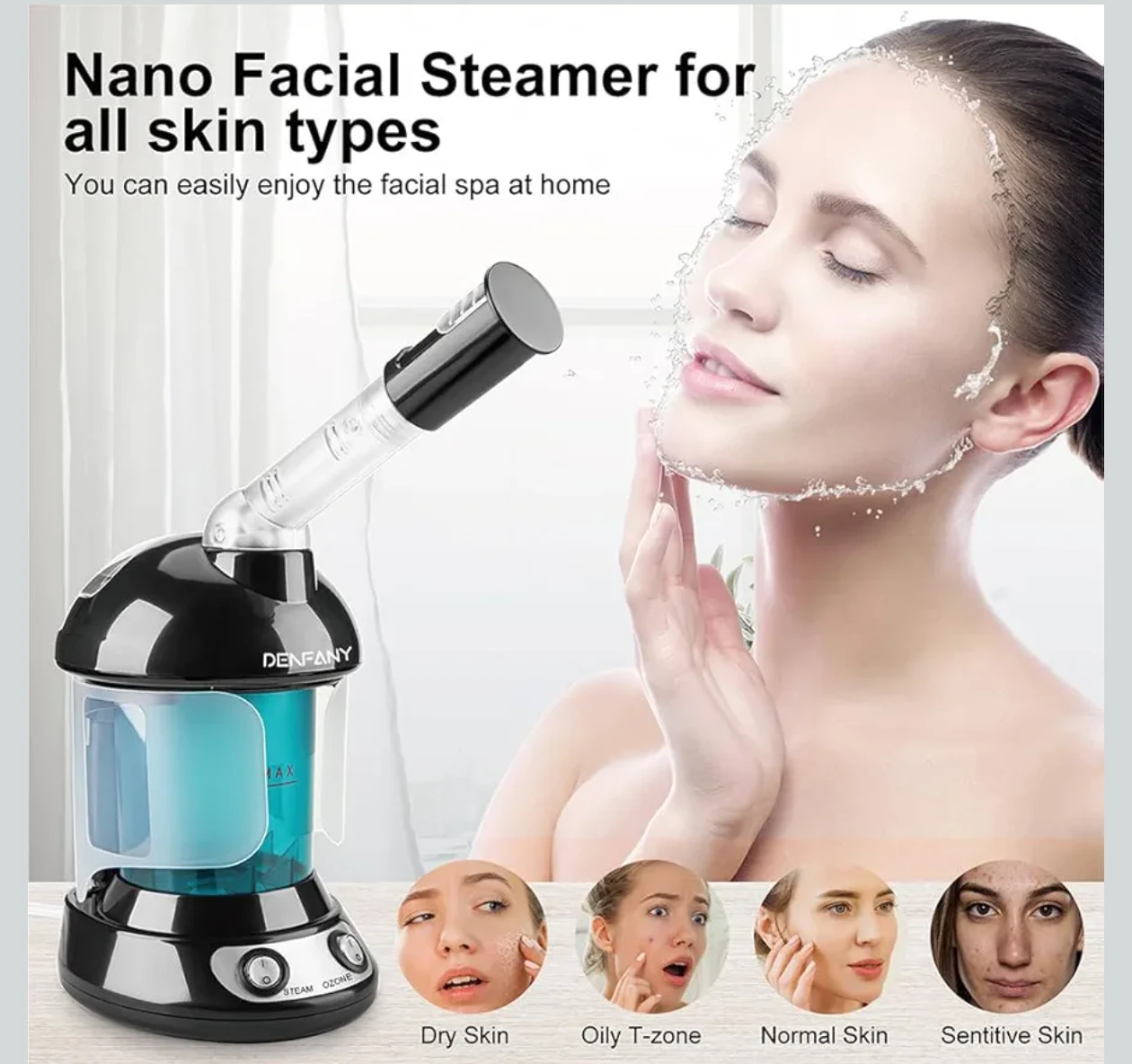 DENFANY Nano Facial Steamer with Ozone Function
