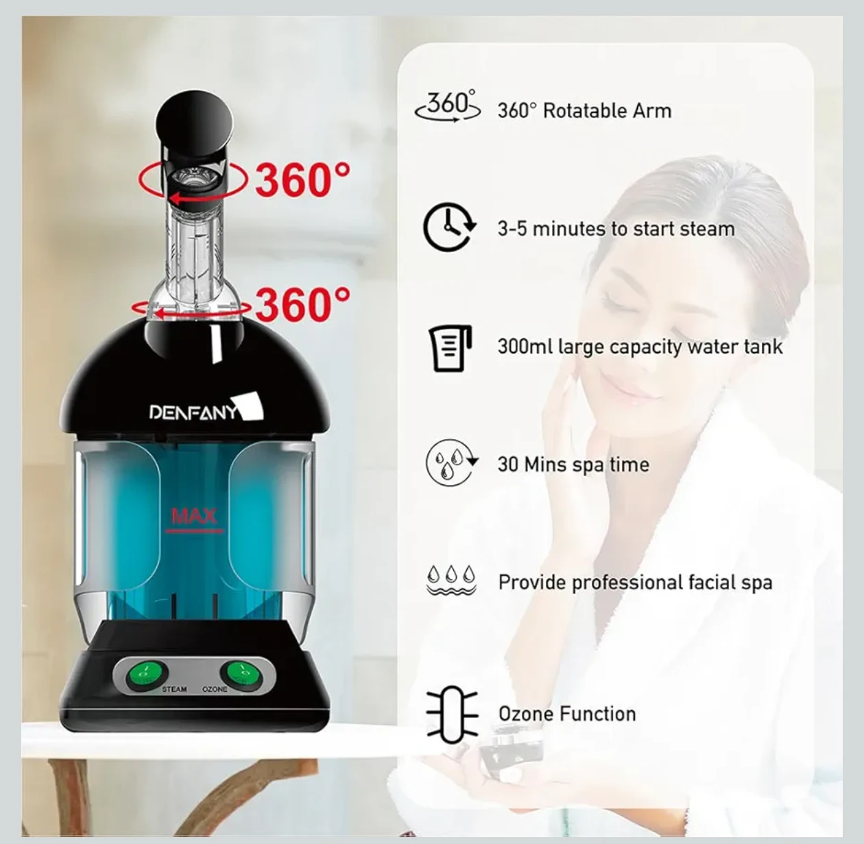 DENFANY Nano Facial Steamer with Ozone Function - photo 4