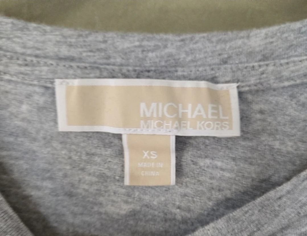Michael Kors Grey Embellished T-Shirt XS - photo 4