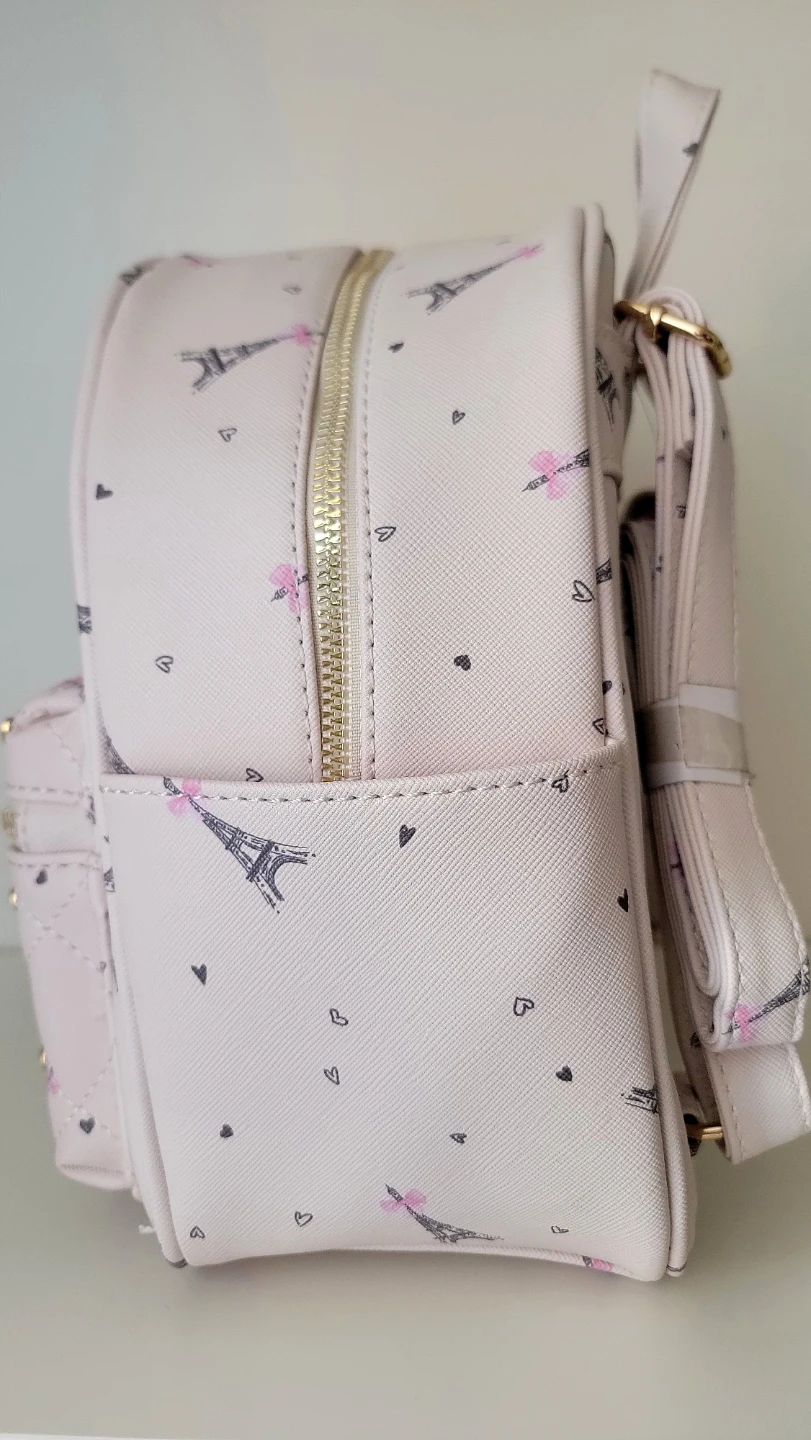 🆕️ Girls Mini Backpack Pink Paris Eiffel Tower (NWT) - photo 3