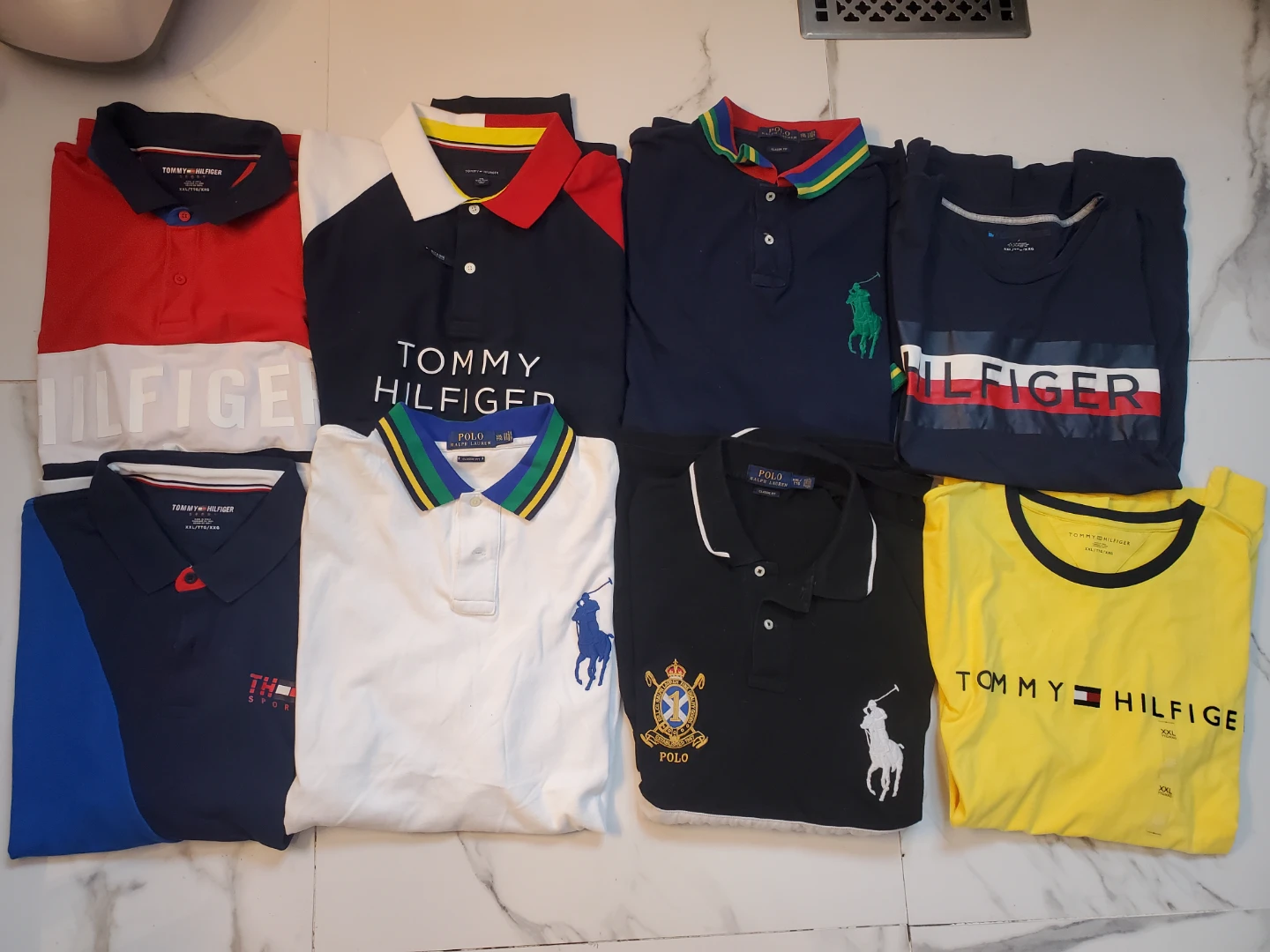 2XL Tommy Hilfiger and Polo Ralph Lauren Polos and T-Shirts