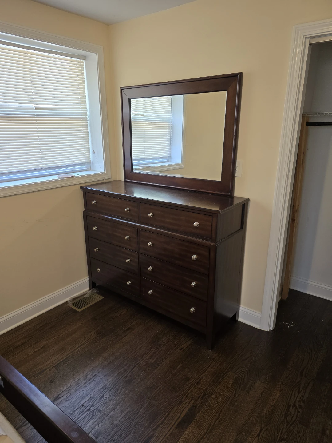 Dark Wood Dresser with Mirror - photo 5