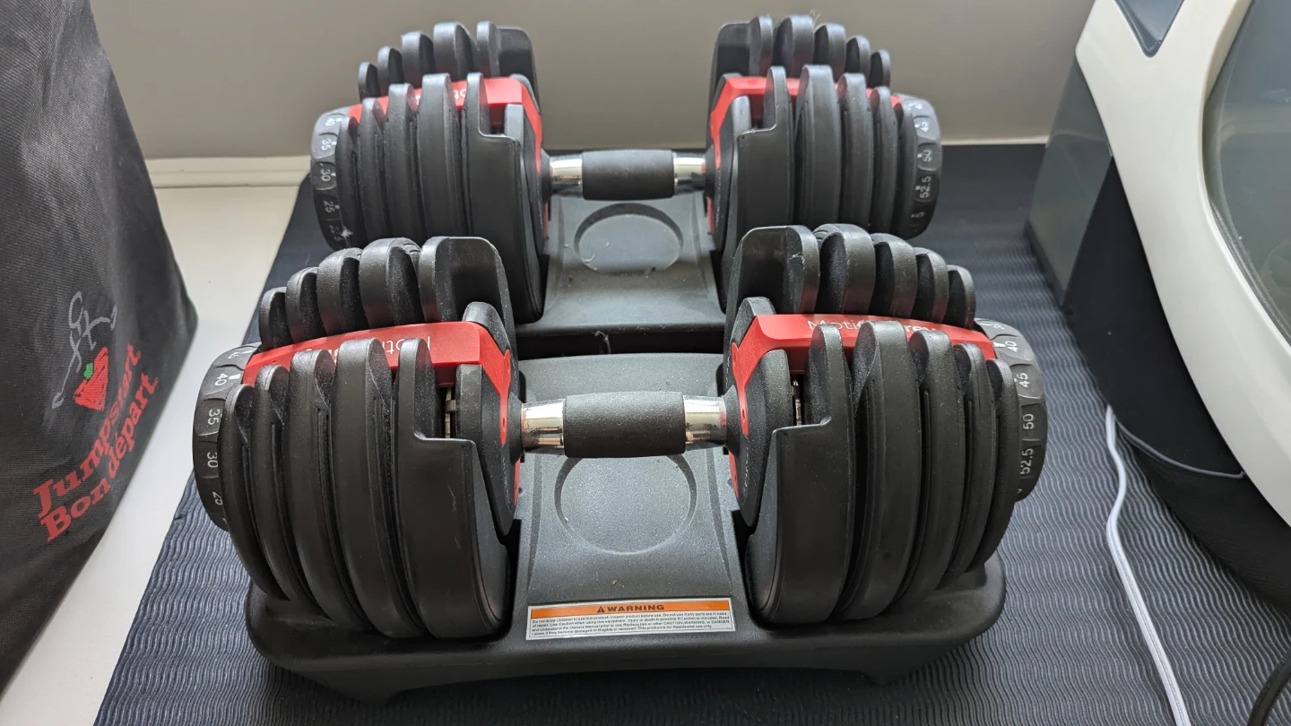 Motion Grey Adjustable Dumbbell Set