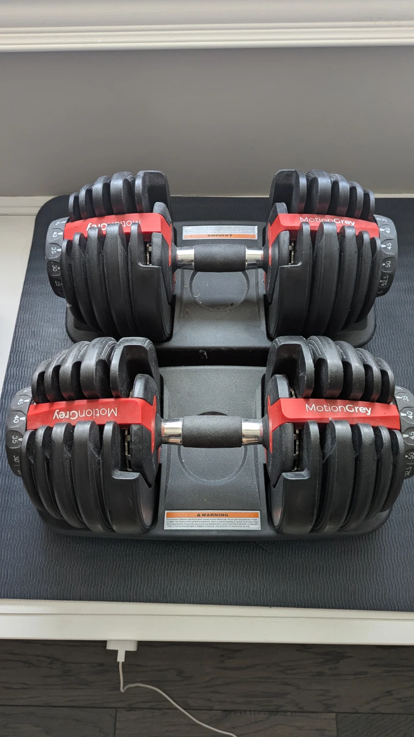 Motion Grey Adjustable Dumbbell Set - photo 2