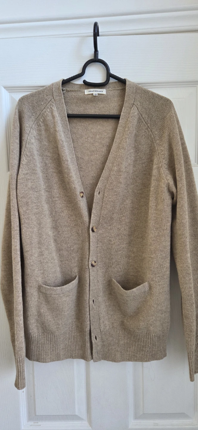 Urban Research Cardigan - Beige, Size 40