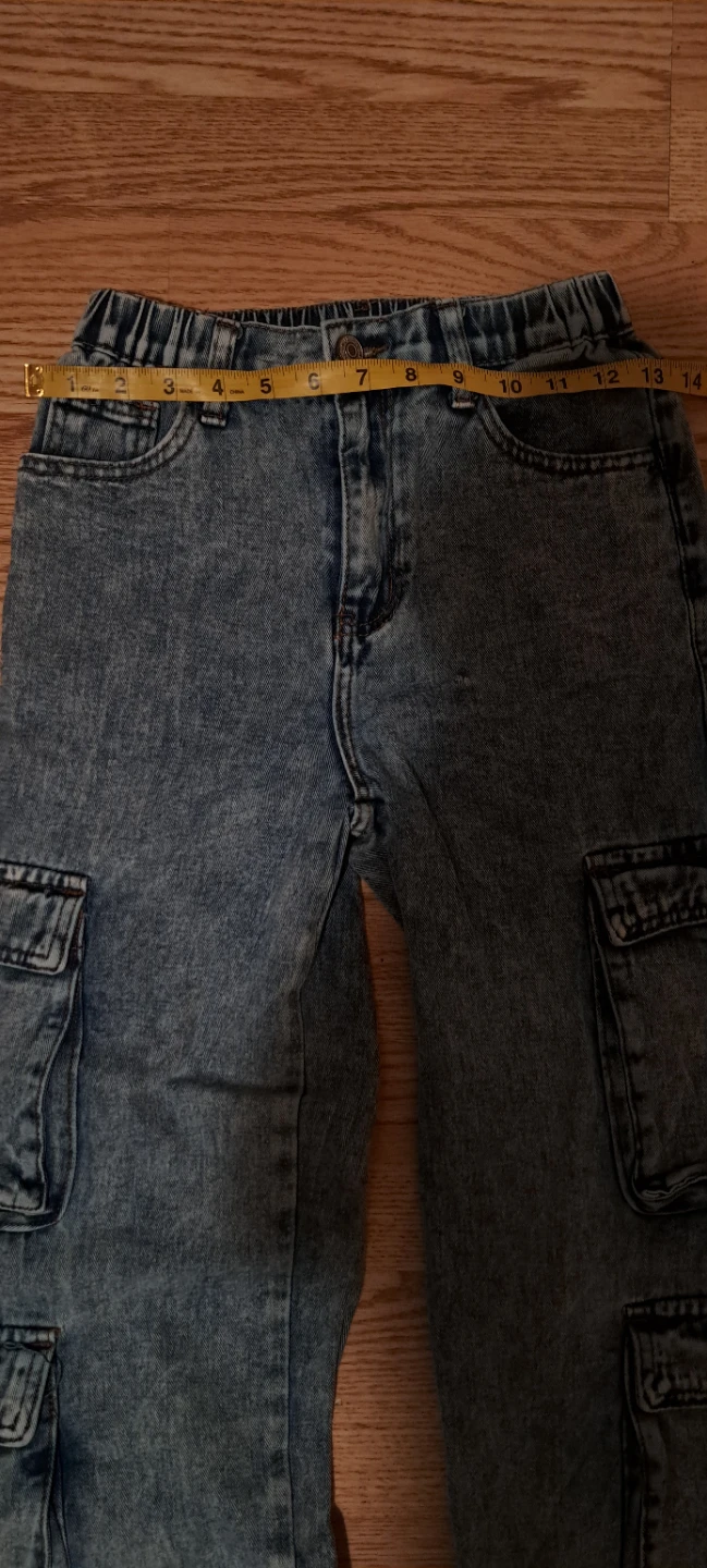 Acid Wash Cargo Baggy Jeans - photo 3