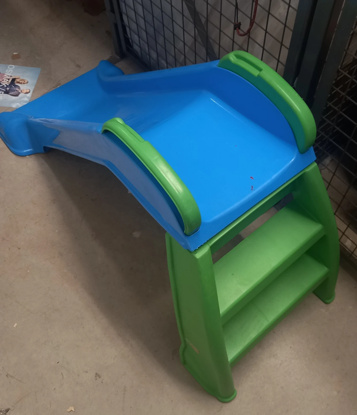 Blue and Green Plastic Toddler Slide - photo 3
