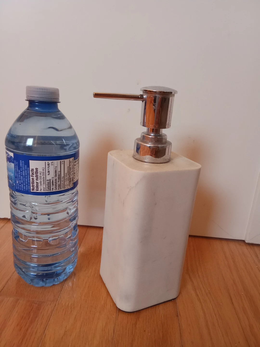 Marble looking  Soap Dispenser with Chrome Pump 🧡