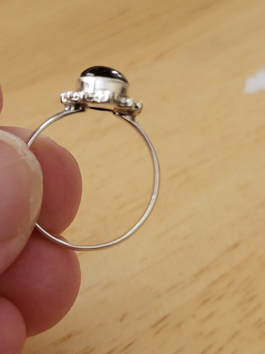 925 Sterling Silver Garnet Ring - photo 2