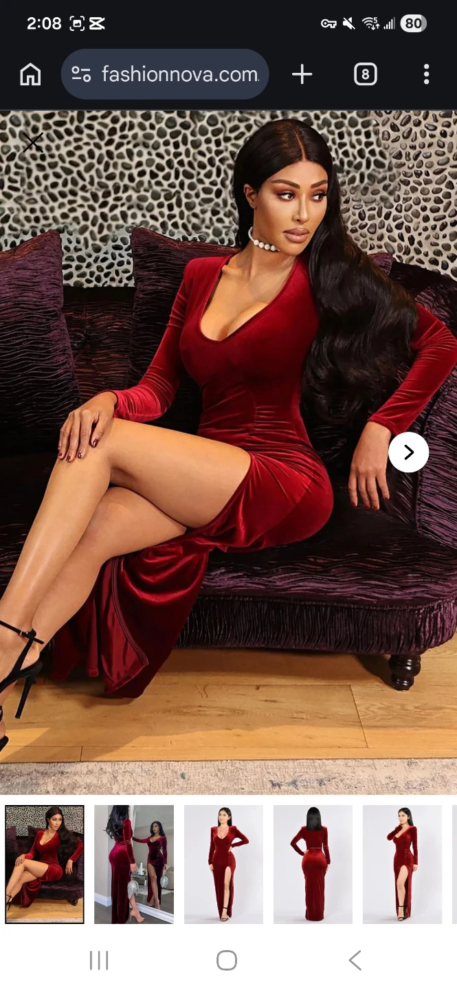 Fashion Nova Velvet Ruched Maxi Dress - photo 4
