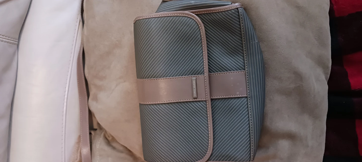 Charles Jourdan Blue Striped Makeup Bag