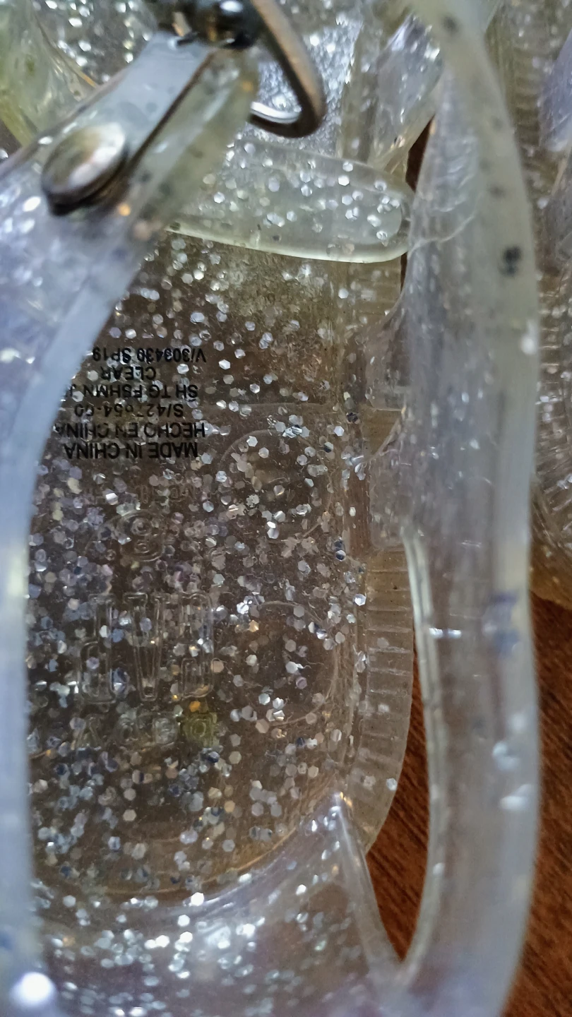 Gap Toddler Fisherman size 8 Clear Glitter Jelly Sandals - photo 2