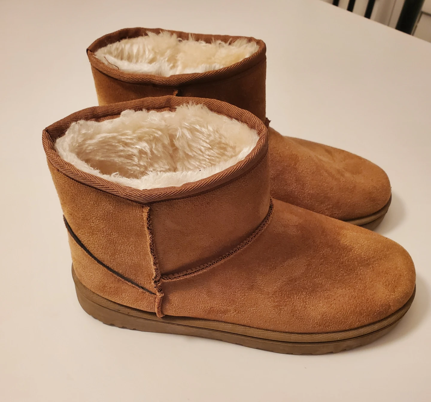 Brown Faux Suede Ankle Boots