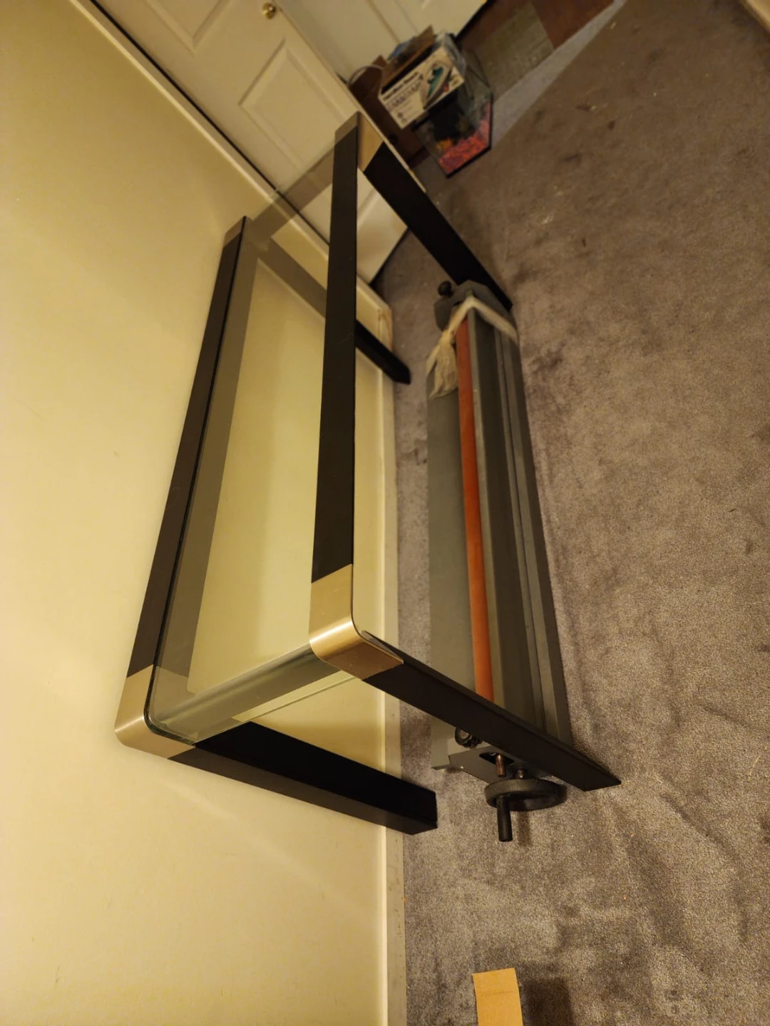Glass and Metal Hallway Table - photo 2