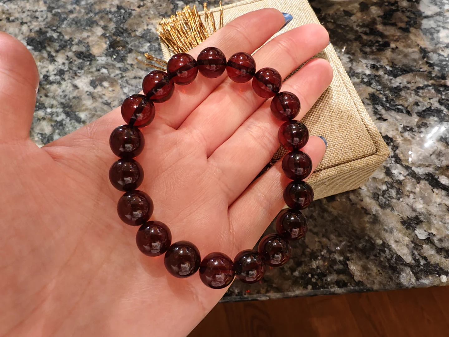 Natural Blood Amber Bracelet