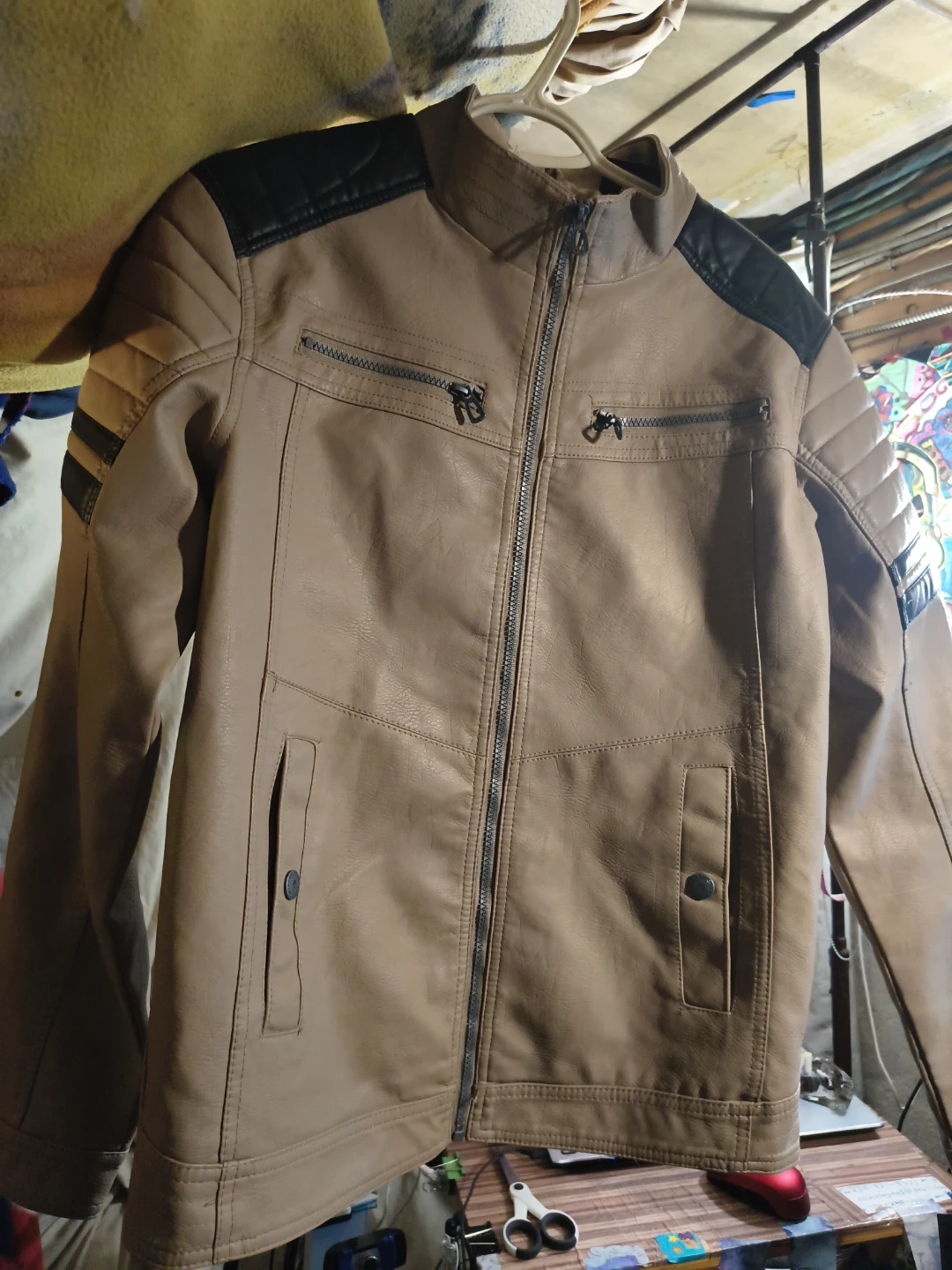 Distortion Men's Faux Leather Jacket - photo 3