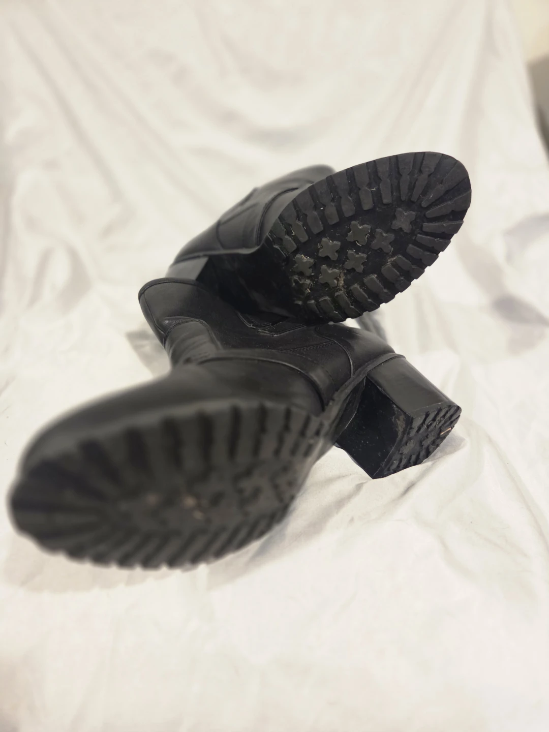 Black Ankle Boots with Buckles and Zippers