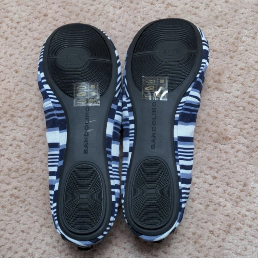 New Size 6.5 Bandolino Striped Ballet Flats - photo 3