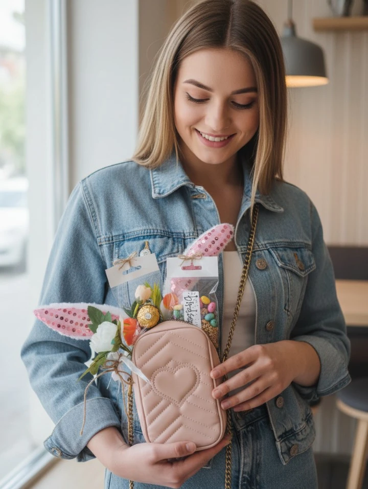 Handbag with Cute Easter Spring Goodies + FruFru Decor - photo 5