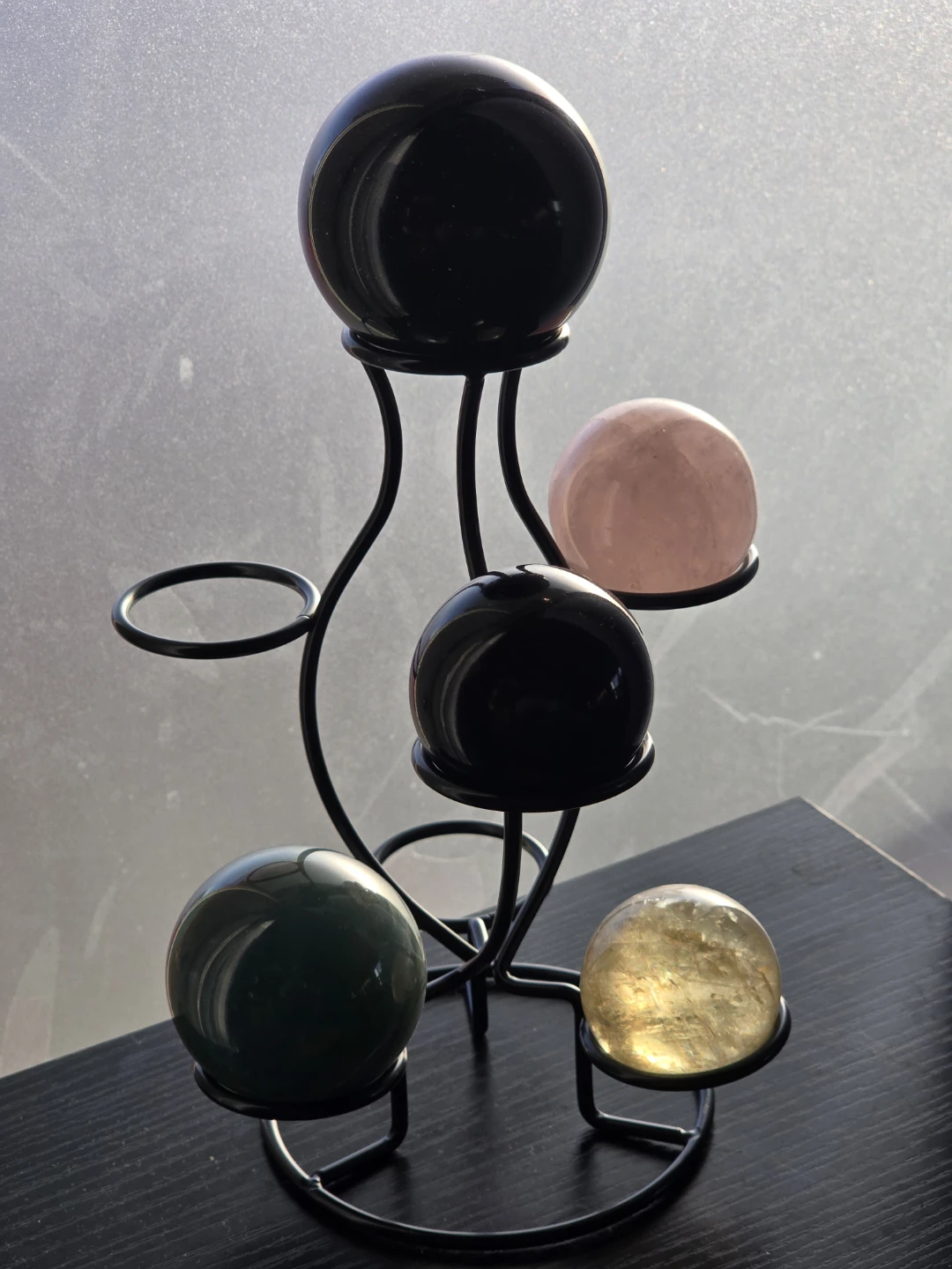 Crystal Sphere Display Stand with 5 spheres - photo 4