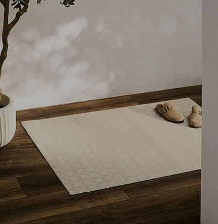Simons Vinyl Mat 35.5" x 51" Sand Checkers