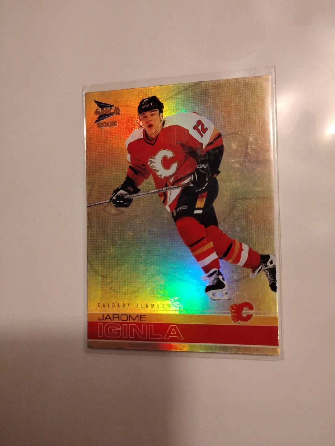 2002 Pacific Prism Jarome Iginla Calgary Flames Hockey Card - photo 3