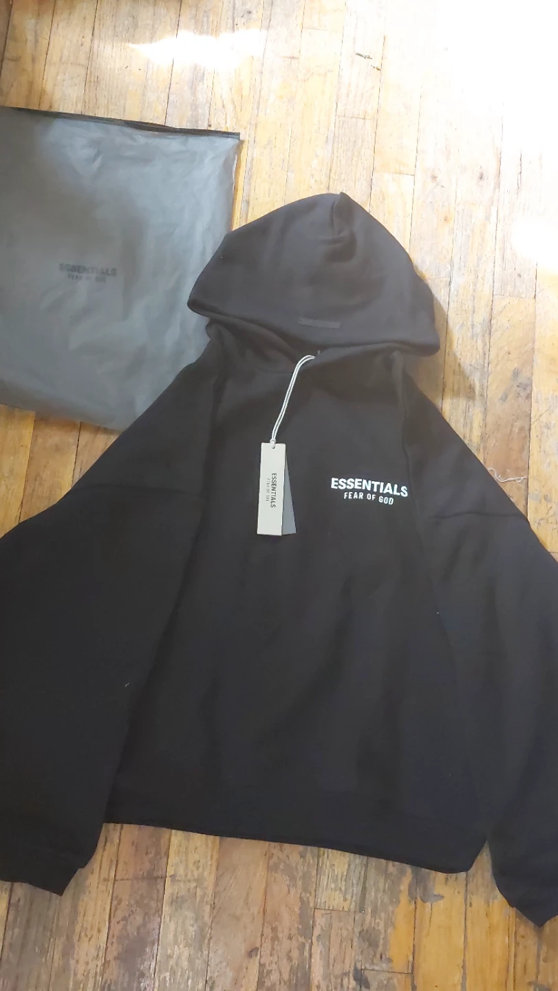 Fear of God Essentials Black Hoodie - photo 2