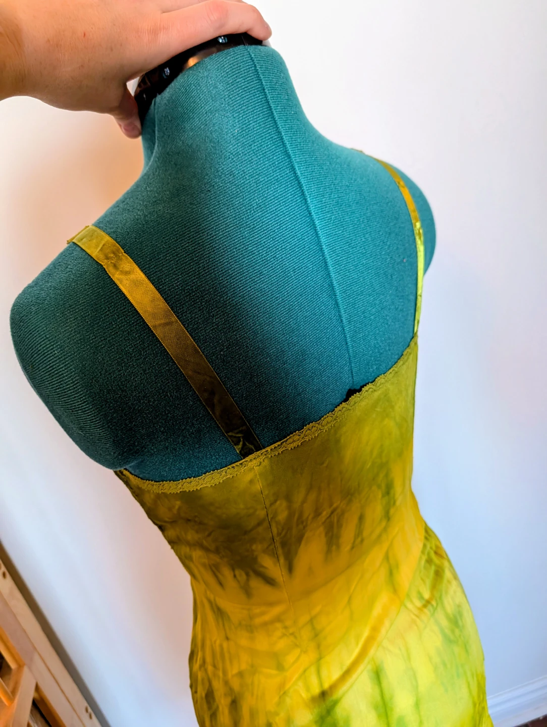 Lime Green Lace Trim Slip Dress - photo 3