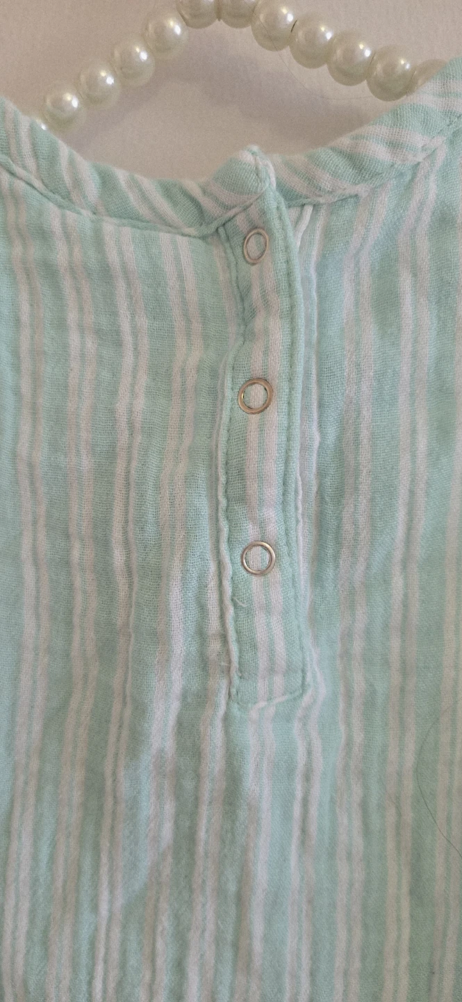 Old Navy Baby Girl Striped Flower Romper 6-12M - photo 5