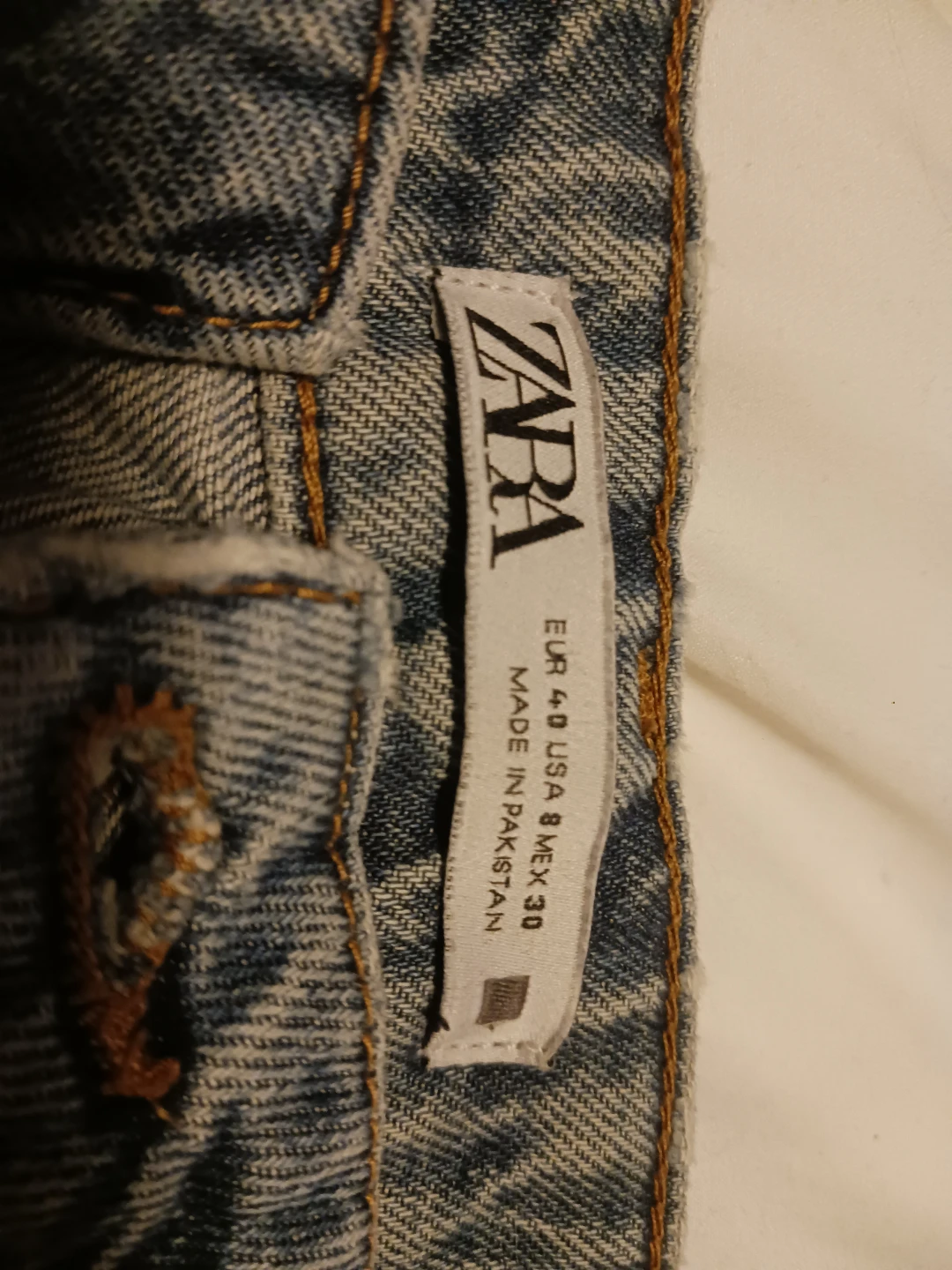 ZARA Distressed Blue Denim Jeans - Size 8 - photo 3