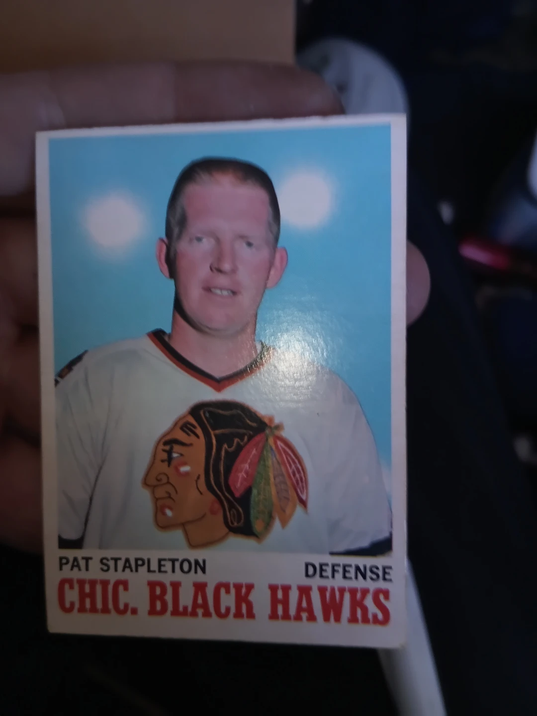 Pat Stapleton Chicago Black Hawks Hockey Card - photo 2