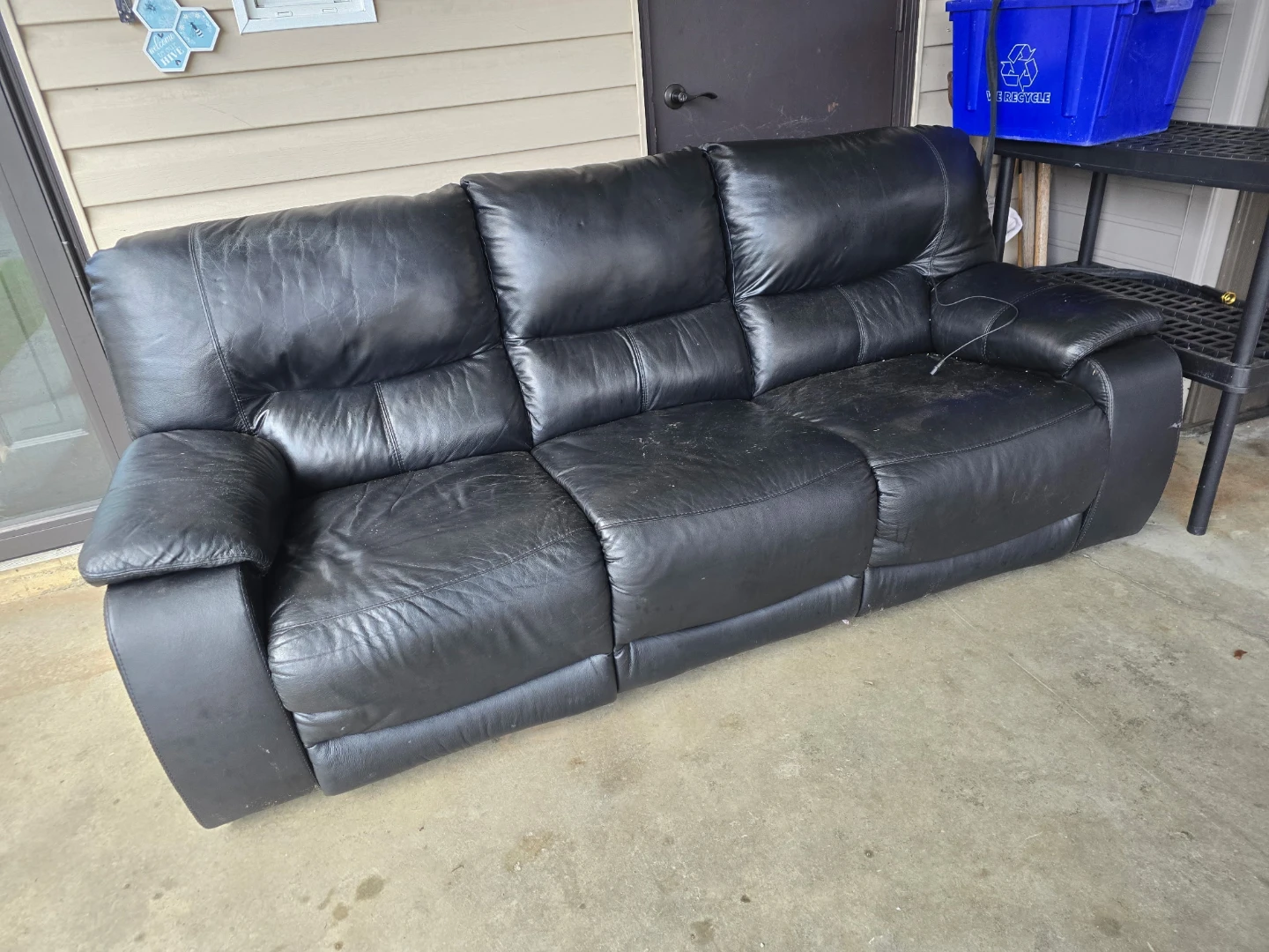 Black Leather Sofa
