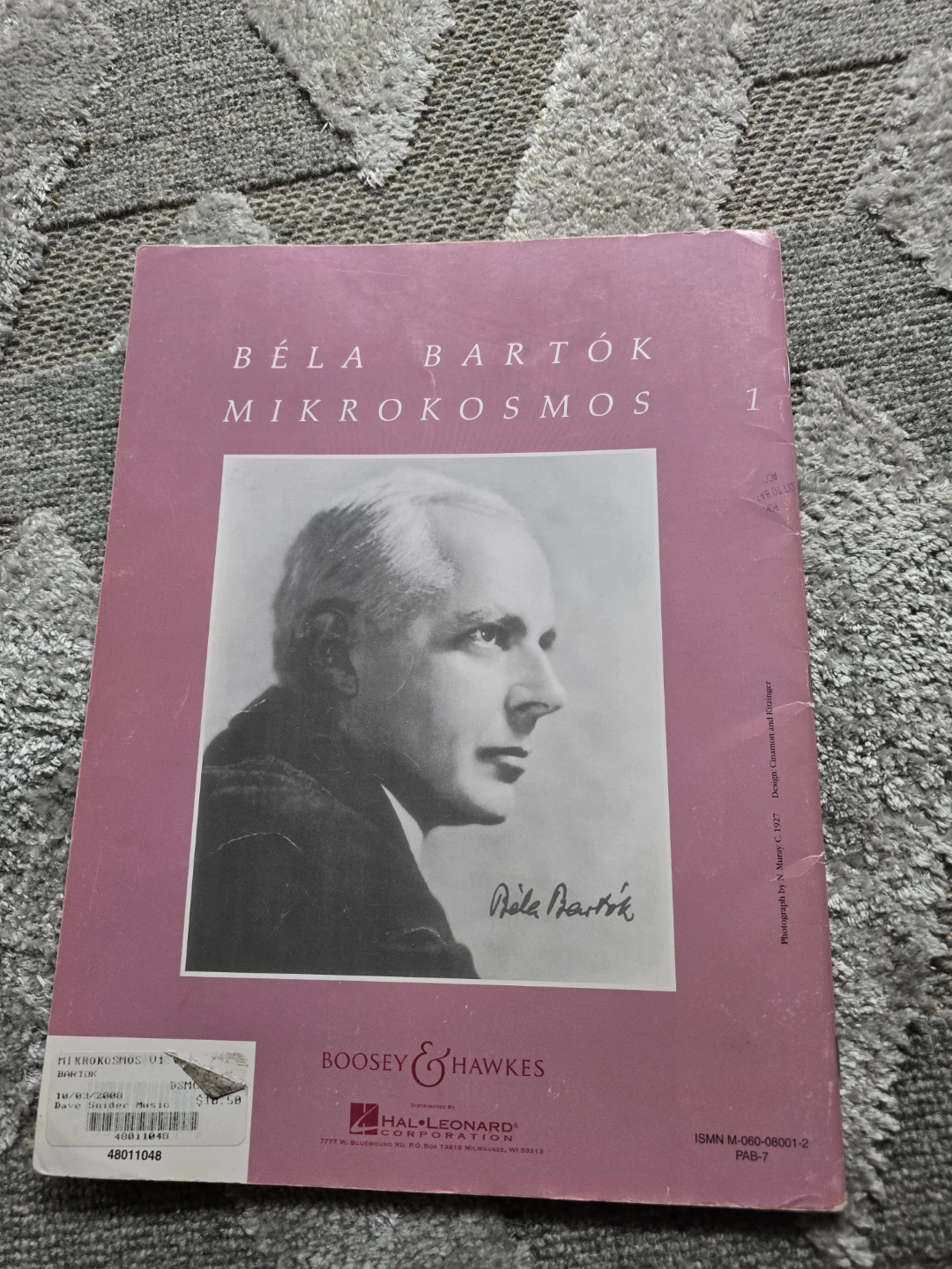 Bela Bartok Mikrokosmos Volume 1 Piano Music Book