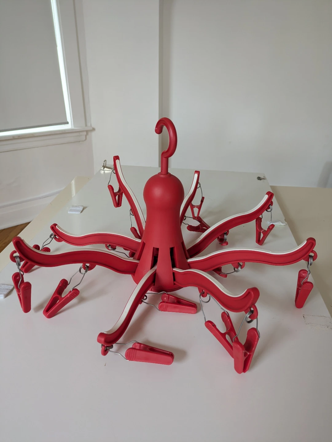 Red Octopus Hanger with Clips