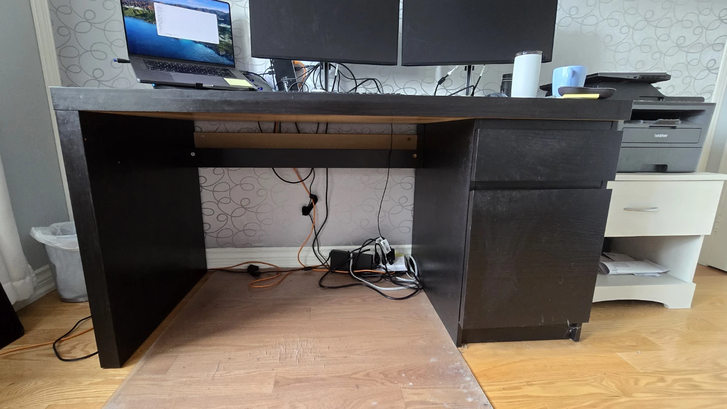 Dark Wood Computer Desk