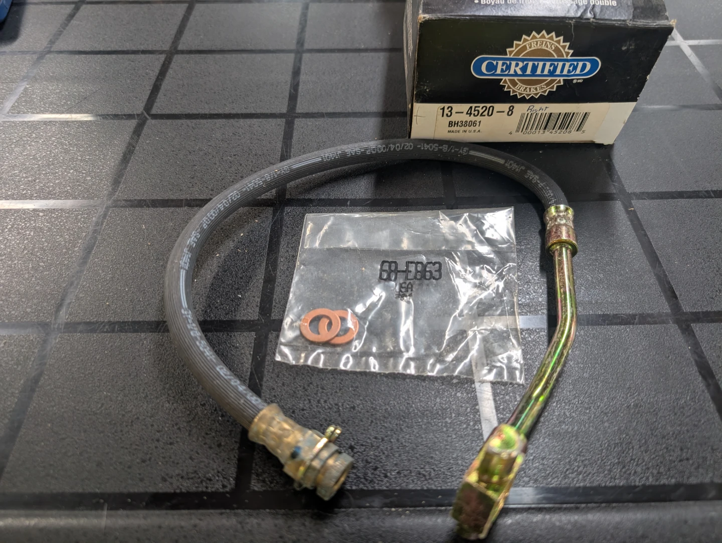 Certified Brakes 13-4520-8 Right Brake Hose