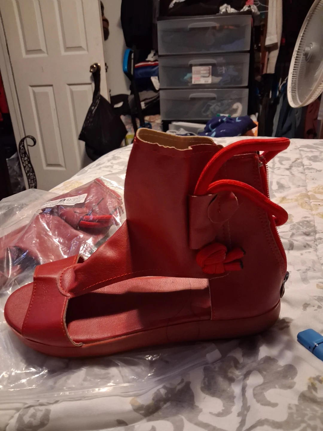 Red Gladiator Sandals