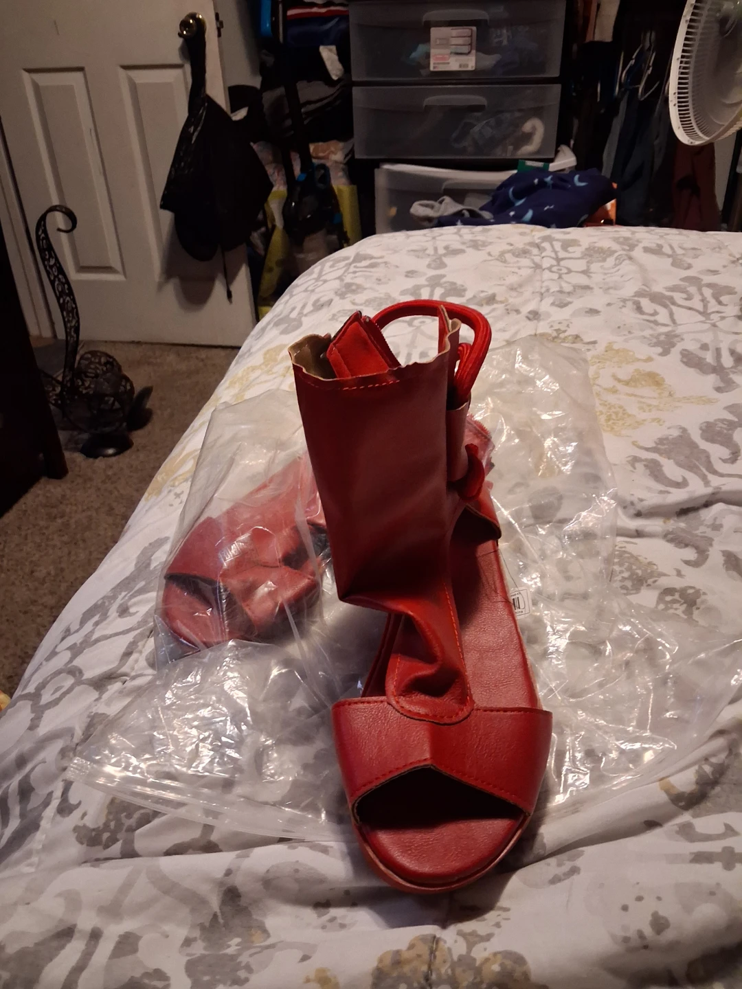Red Gladiator Sandals - photo 3