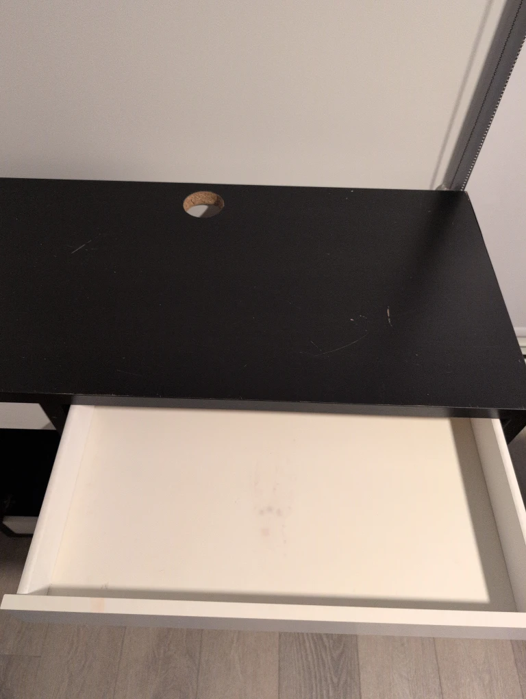 Black and white IKEA desk - photo 2