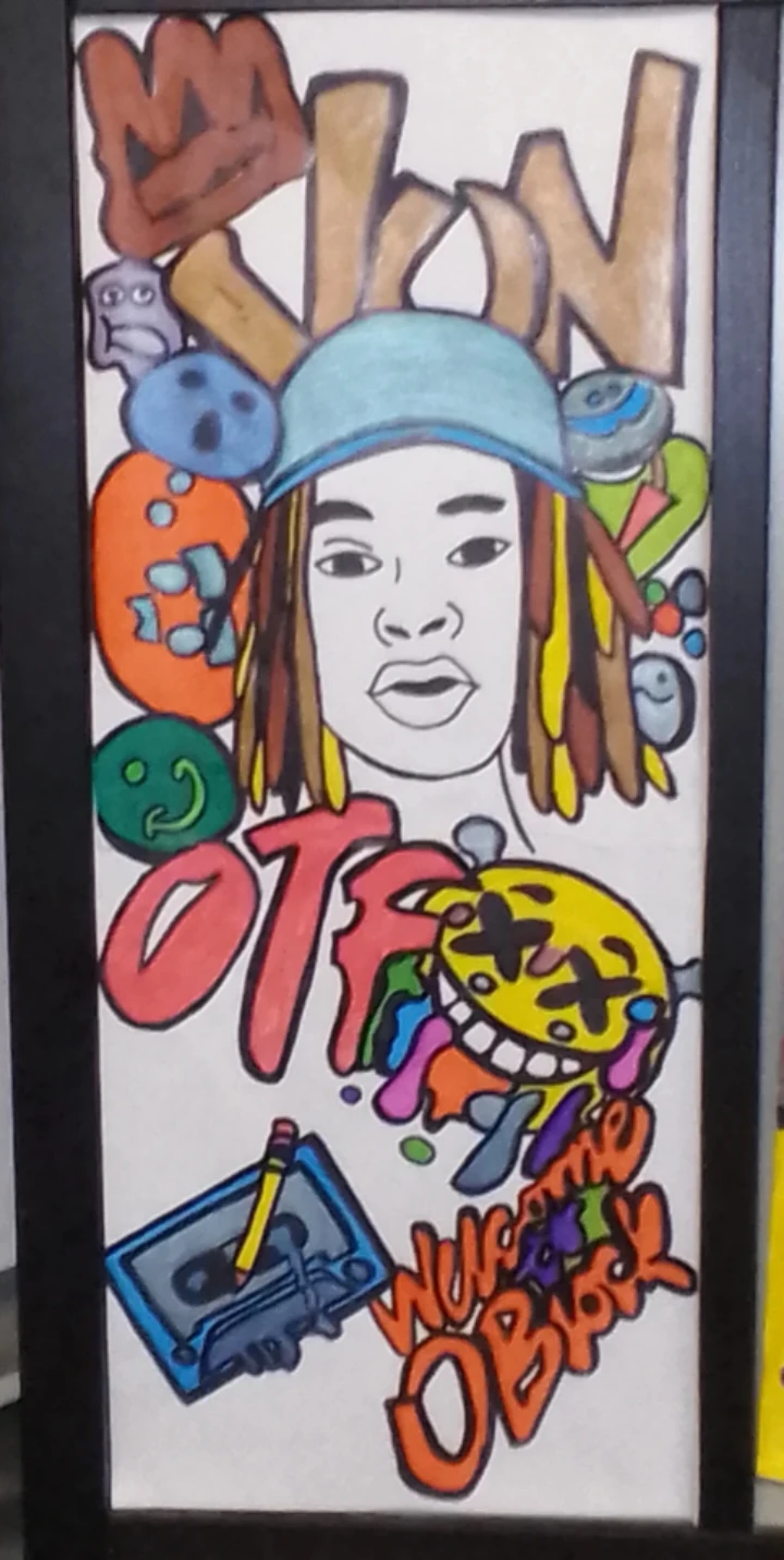 Framed Hip Hop Art Collage room dividers or change room dividers - photo 4