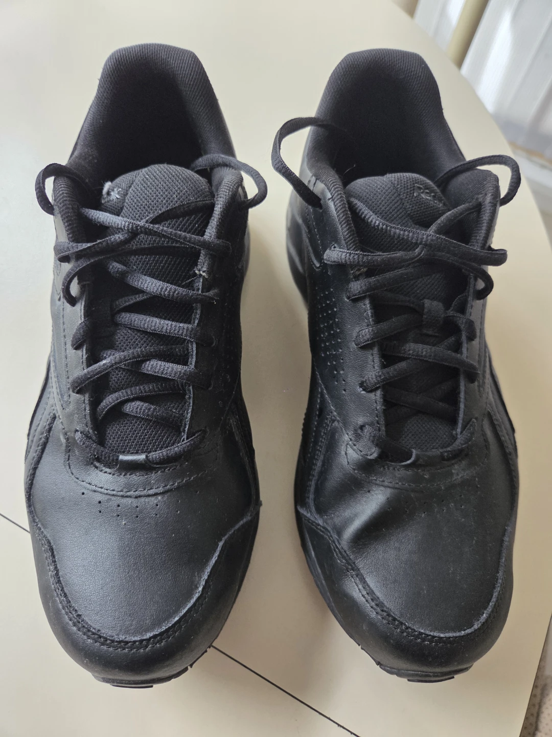 Reebok size 9.5 2E wide Duty Black Leather Work Shoes - photo 2