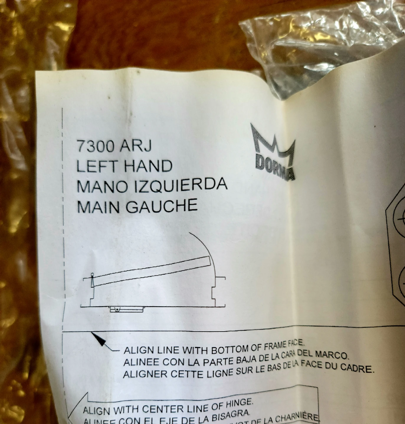 Dorma 7300 ARJ Left Hand Door Closer