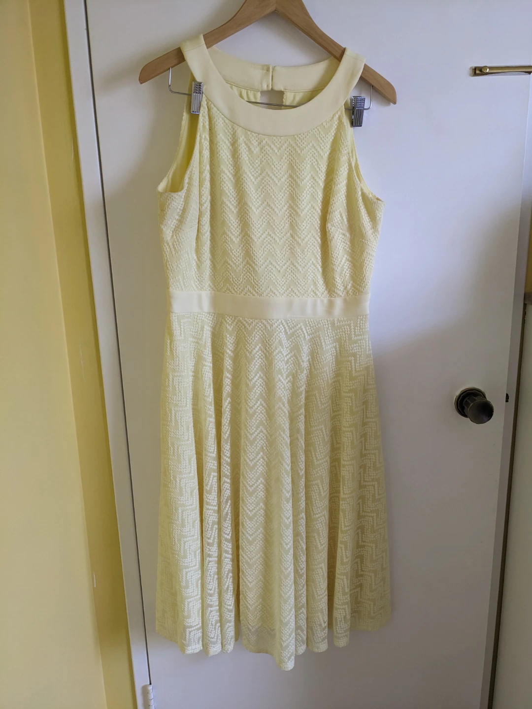 Ricki's Yellow Sleeveless Lace Dress Size 12